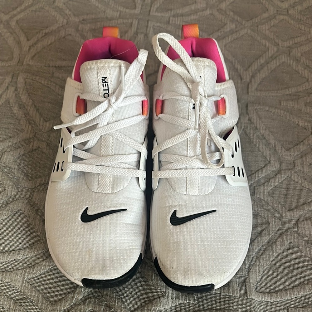 Nike White and Pink Sneakers Lightweight Mesh Design